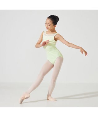 Chacott ノースリーブレオタード リーフグリーン