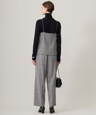 ICB L 【洗える】ウール2WAYストレッチ キャミソールブラウス グレンチェック系