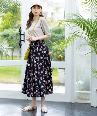 Tiaclasse 【洗える】シアースリーブニットトップス グレー