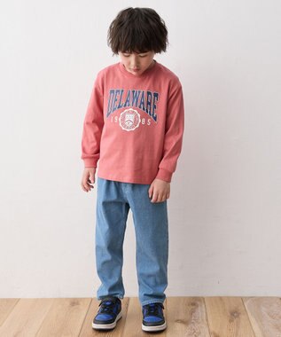 ANY KIDS ロゴプリント 長袖Tシャツ レッド