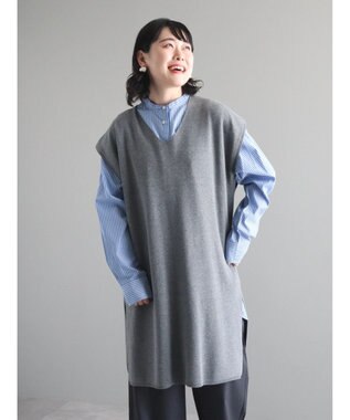 CRAFT STANDARD BOUTIQUE ジレニットワンピース Gray Mixture