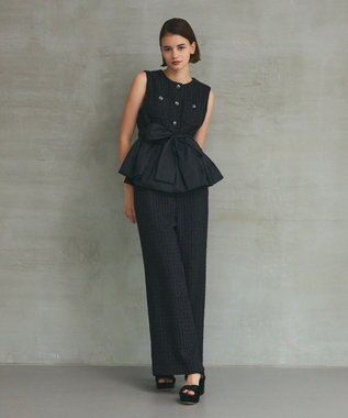 GRACE CONTINENTAL ツイードコンビジレ ブラック