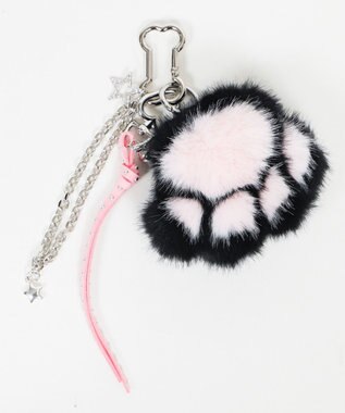 WEGO ファーにくきゅうセットキーホルダー ブラック