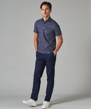 GOTAIRIKU 【麻混の清涼感】ノルマンディーリネン ボタンダウンポロシャツ(24年モデル) ネイビー系