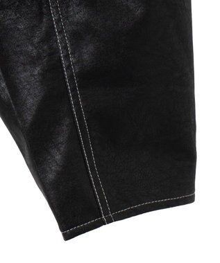 WEGO 配色ステッチWZIPショートブルゾン ブラック