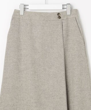 J.PRESS LADIES L ラメツイード スカート ベージュ系