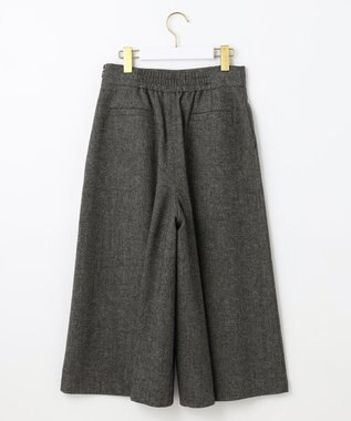 ANY SIS ホームスパンワイドクロップド パンツ チャコールグレー