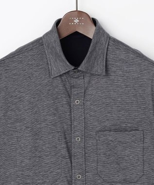JOSEPH ABBOUD 【キングサイズ・ジャージー素材・ストレッチ】バーシブルジャージー シャツ ネイビー系2