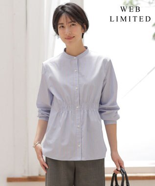 J.PRESS LADIES 【WEB限定】ストライプ シャーリング ブラウス