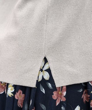 Tiaclasse 【洗える】シアースリーブニットトップス グレー