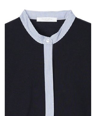 Green Parks 比翼カットドッキングチュニック Stripe Sax