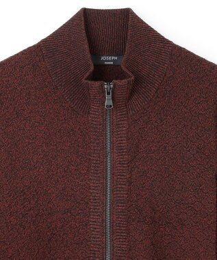 JOSEPH HOMME 【イージーケア】 ヴィスコースリンクス　ジップアップカーディガン ワイン系