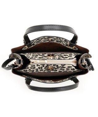 MioFIRANO カジュアルシックレオパードハンドバッグ 2WAY パスケース付き　FIRANO フィラノ BLACK