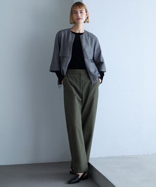 ICB 【洗える】フロッキーベロア プルオーバー ブラック系