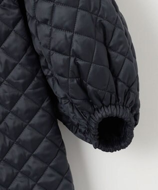 #Newans 【セレモニーにも】〈亀恭子さんコラボ〉キルティングロングコート ネイビー