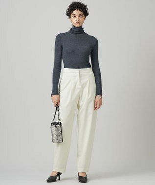 ICB 【洗える】T/Wベネシャンストレッチ カーブパンツ アイボリー系