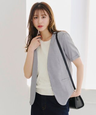 Tiaclasse 【洗える】ダイヤ柄編みサマーニットトップス オフホワイト