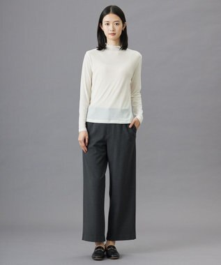 J.PRESS LADIES S 【WEB限定】シアーメローネックインナー カットソー アイボリー系