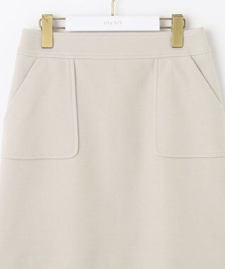 ANY SIS 【セットアップ可】メルトンライク ミニスカート アイボリーベージュ