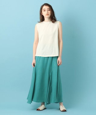 #Newans 【洗える】バックシャンデザインカットソー ホワイト系