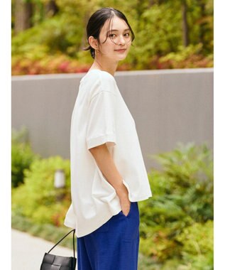 AMERICAN HOLIC 抗菌防臭＋接触冷感クルーネックカットプルオーバー Off White