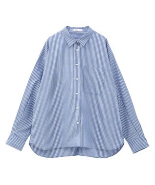 CRAFT STANDARD BOUTIQUE レギュラーカラーオーバーサイズシャツ Blue