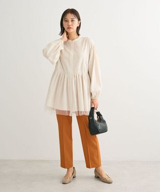 Green Parks 裾チュールレイヤードチュニック Beige