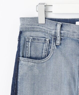 自由区 【XSサイズ～/洗える】USUKARU DENIM ヴィンテージストレート デニムパンツ ライトインディゴバイカラー
