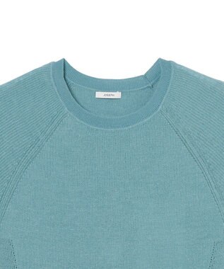 JOSEPH シアークレープ　ショートスリーブニット Chambray