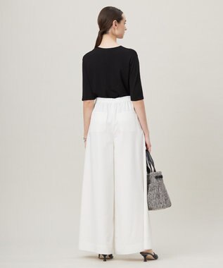 ICB 【洗える】シンセティックハイゲージ 半袖ニット ブラック系