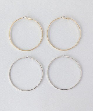 Phoebe ビッグサークルフープピアス  シルバー シルバー