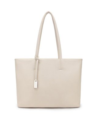 style code 【MERCURYDUO/マーキュリーデュオ】レニス　チャーム付きシンプルラージトートバッグ アイボリー