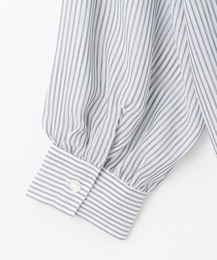 ANY L 【洗濯機可】シアーシャツ チャコールストライプ