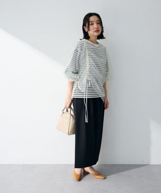 Green Parks シャーリングチュールドッキングプルオーバー Navy