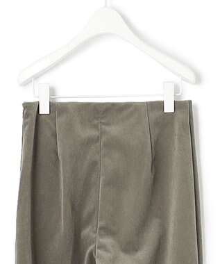 ICB 【洗える】 コーデュロイ テーパードパンツ アッシュカーキ系