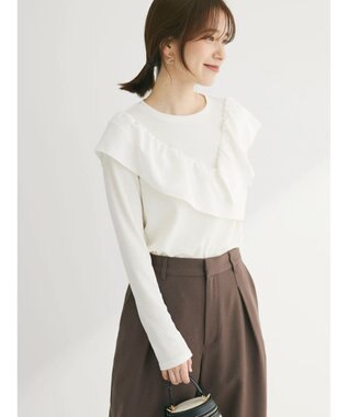 Green Parks ・ＳＵＧＡＲ　ＳＰＯＯＮ　アシンメトリーフリルロンＴＥＥ