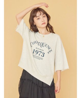 AMERICAN HOLIC ミニ裏毛ロゴカットプルオーバー2 Oatmeal