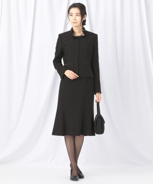 自由区 FORMAL 【襟華やか】エレガント ジャケット＋ワンピース ブラック系