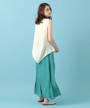 #Newans 【洗える】バックシャンデザインカットソー ホワイト系