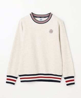 J.PRESS KIDS 【140-170cm】トリコリブコンビボーダー ミニ裏毛 トレーナー アイボリー系