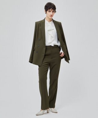 BEIGE， 【洗える・L-size】ALAINA / ダブルジャケット Khaki