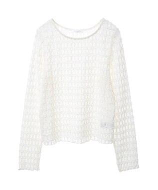 Green Parks クロップドボートネック表面感プルオーバー