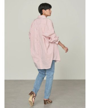 AMERICAN HOLIC イージーケアバックオープンシャツチュニック Red