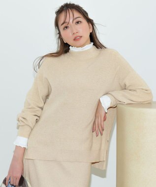 CICA加工 ビューティ畔ボトルネック ニット