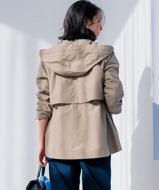 組曲 L 【フード取り外し可】2WAYショート丈ライトアウター モカカーキ系