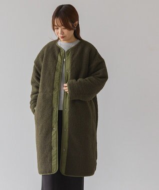 AMERICAN HOLIC 【WEB限定】あったかリバーシブルキルティングコート Khaki