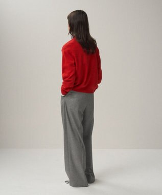 ATON MERINO COLLEGE KNIT | Vネックセーター RED