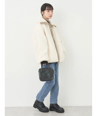 earth music&ecology リバーシブルボアブルゾン Ivory