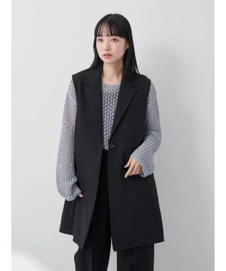 earth music&ecology バックデザインジレ Black