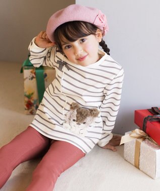 ANY KIDS ドリームストレッチ裏起毛パンツ テラコッタ